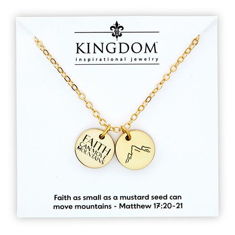 Ketting Faith can move goudkleur