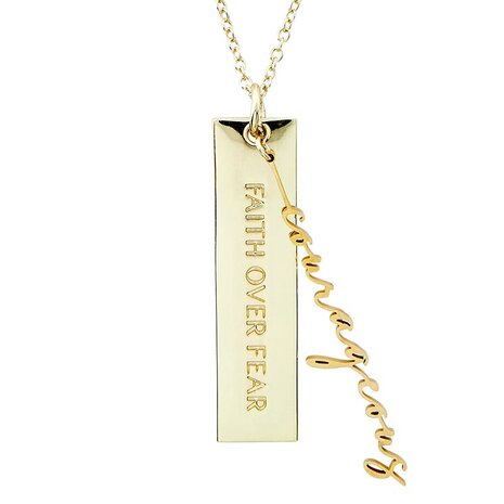 Pendant Courageous faith over fear goldplate