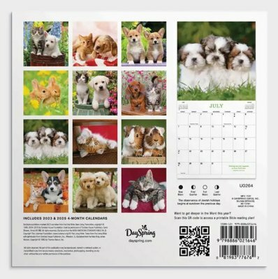 Standard Wall Calendar  2024 - Whiskers & Paws    