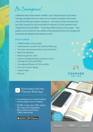 NLT Courage For Life Study Bible for Women, Filament-Enabled Edition