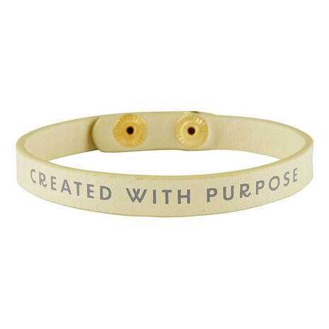 Leather Snap Bracelet Created with purpose   