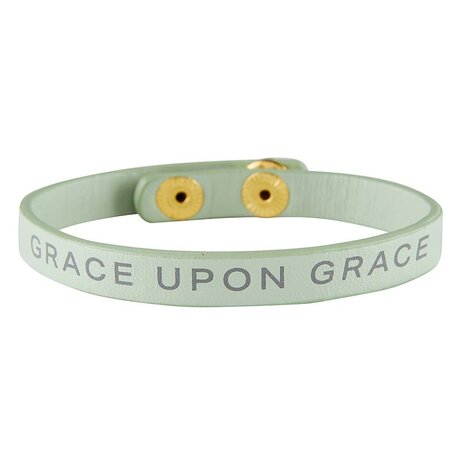 Lederarmband mit Druckknopf Grace upon grace
