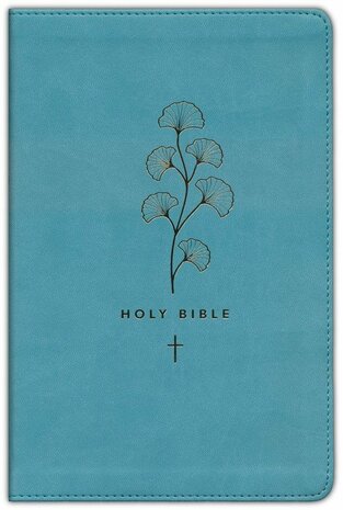 NLT Premium Gift Bible, Filament Enabled--soft leather-look, teal with cross