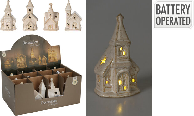 Porceleinen kerk LED licht 