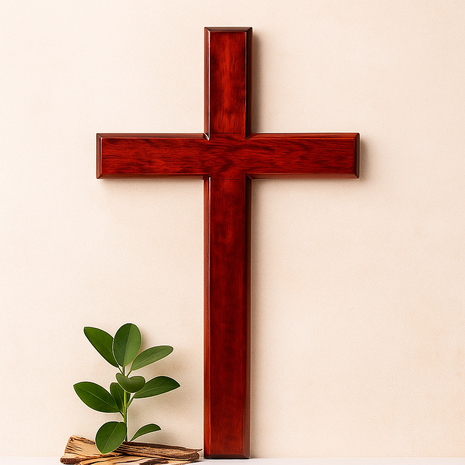 Kruis mahonie hangend 50cm 