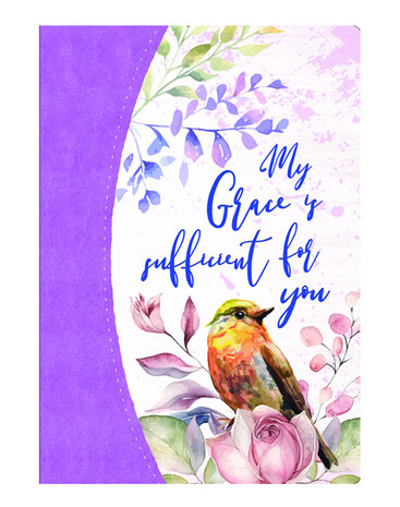 Lux lederen schrijfdagboek My grace is sufficient