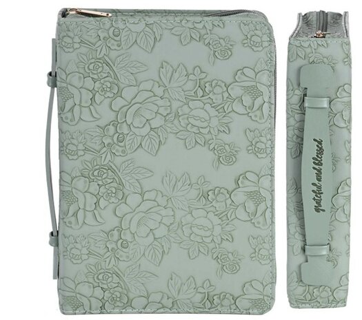 Bijbelhoes X-large groen Grateful Blessed 