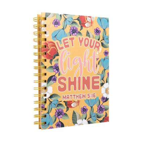 Schrijfdagboek spiraal Let your light shine