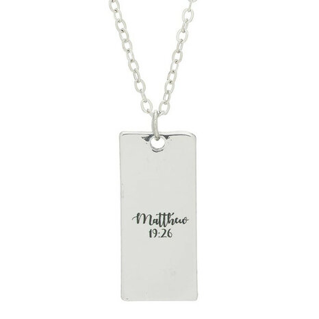 Hanger met ketting With God all things 