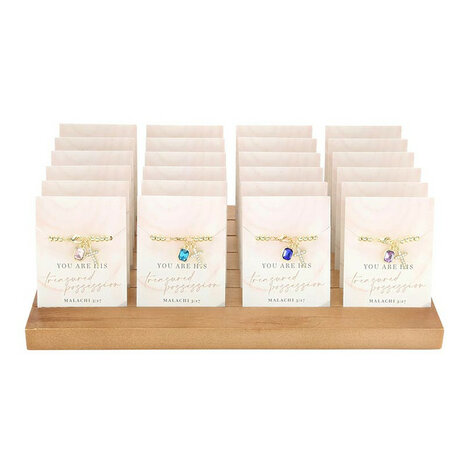 Display Edelsteen armbanden verguld assortie kleuren