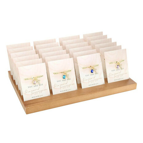 Display Edelsteen armbanden verguld assortie kleuren