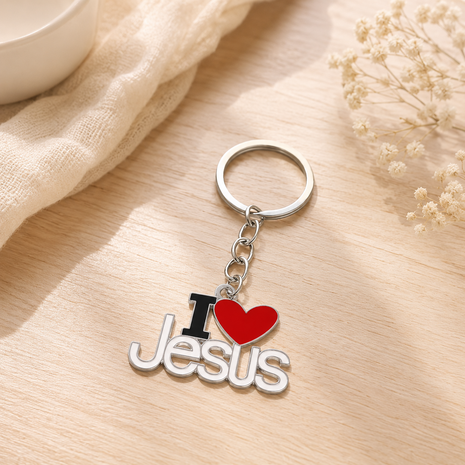 Sleutelhanger metaal I (hart) Jesus