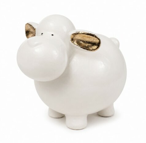 Deco schaap wit keramiek