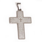 Pendant-cross-Vater-Unser-44x30x2mm-silver