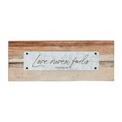 Wooden-tabletop-plaque-love-never-fails