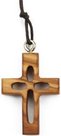 Pendant-cross-hout-on-cord