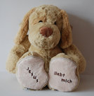 Plush-large-dog-45cm-Jesus-liebt-mich-embroidery