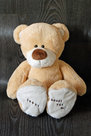 Plush-large-bear-45cm-Jesus-liebt-mich-embroidery