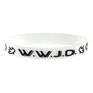 Bracelet-silicon-WWJD-dove-white