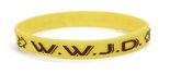 Bracelet-silicon-WWJD-dove-yellow