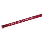 Geweven-armband-rood-I-am-a-child-of-God