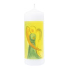 Candle-angel-yellow-green-17cm