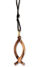 Necklace-fish-olivewood-on-cord