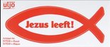 Sticker-vis-125cm-rood-Jezus-leeft