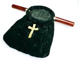 Offering-bag-velvet-with-cross-green