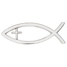 Auto-Emblem-Silber-Ichtus-cross-13cm