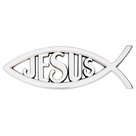 Auto-Emblem-Silber-ichtus-Jesus-13cm