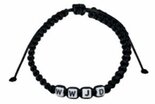 Armband-Würfel-WWJD-Kordel-Swarz