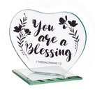 Decoratie-standaard-glas-Hart-You-are-a-blessing