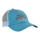 Baseball-pet-vrouw-Faith-hope-love-blauw
