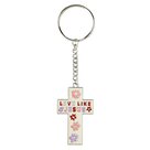 Schlüsselanhänger-Kreuz-Love-like-Jesus-Weiß