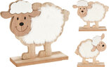 Deco-sheep-wood--fluffy-set-of-2
