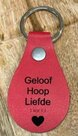 Faux-leather-keyring-red-geloof-hoop-liefde