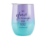 Reise-Tasse-My-grace-is-enough-for-you-Blau