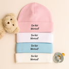 Babymutsje-wit-62-68-Du-bist-wertvoll
