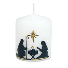 Black-gold-Christmas-scene-stump-candle