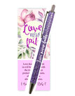 Gel-pen-Boekenlegger-Love-never-fails-roze