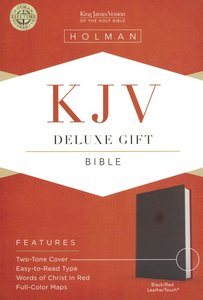 KJV deluxe gift bible black/red leatherlook
