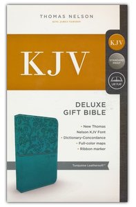 KJV deluxe Gift bible teal leatherlook