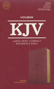 KJV large print compact bible brown leatherlook