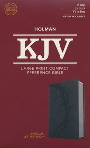 KJV large print compact bible charcoal leatherlook