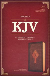 KJV large print compact ref. bible brown leatherlook