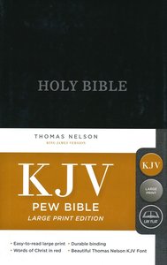 KJV large print pew bible black hardcover