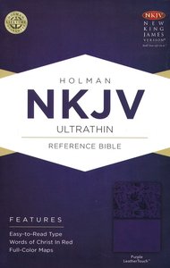 NKJV ultrathin reference bible purple leathertouch