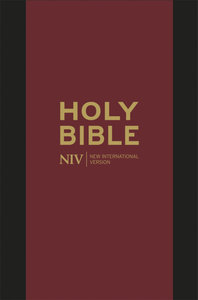 NIV compact bible zip black leather