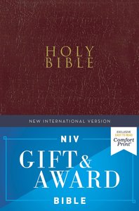 NIV gift & award bible burgundy leatherlook